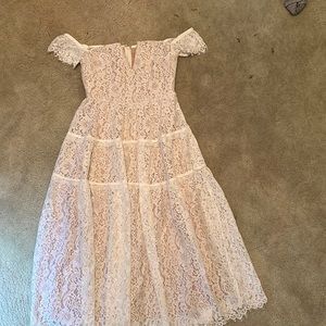 Lulus XS white midi dress